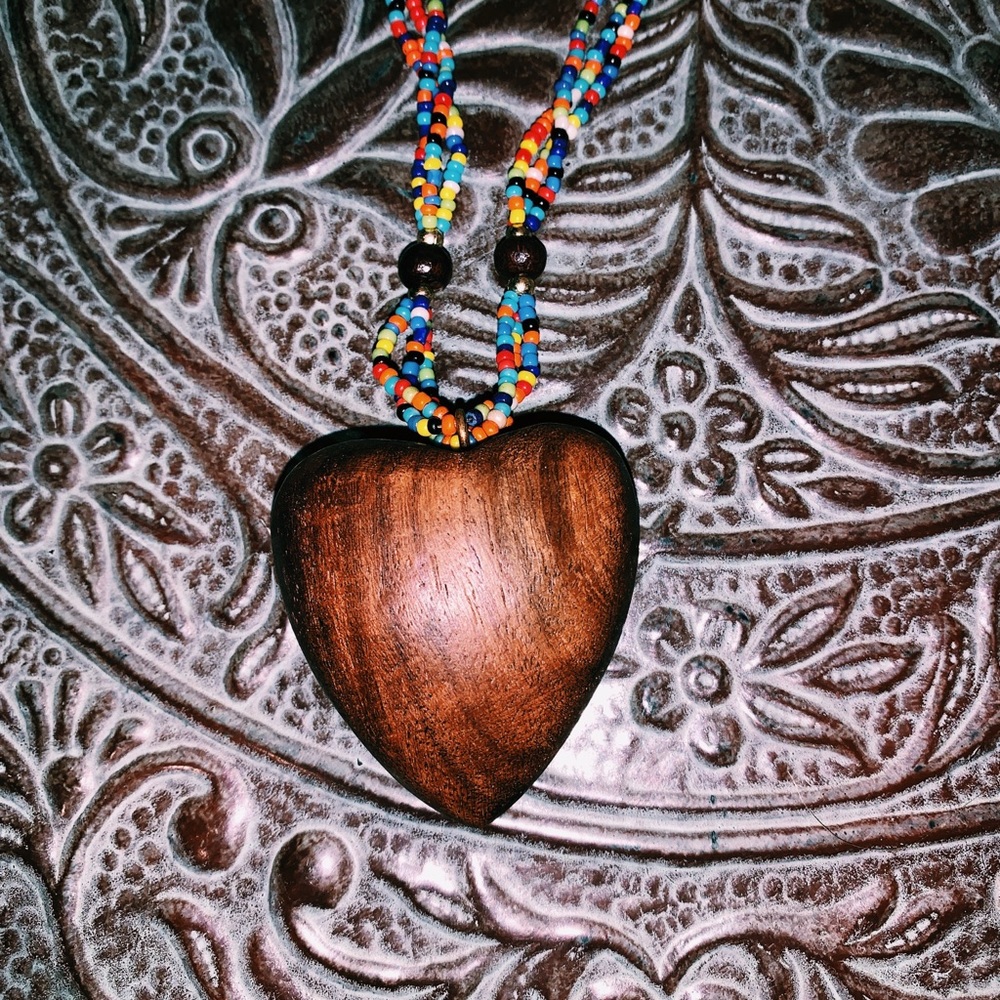 Wooden Heart Necklace